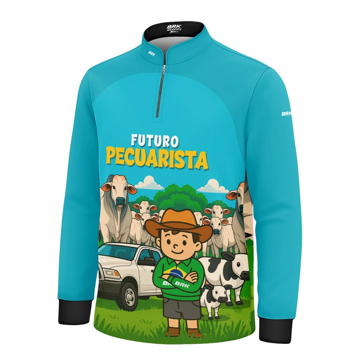 Camisa UV50 Agro Infantil Brk Futuro Pecuarista - Brk Agro