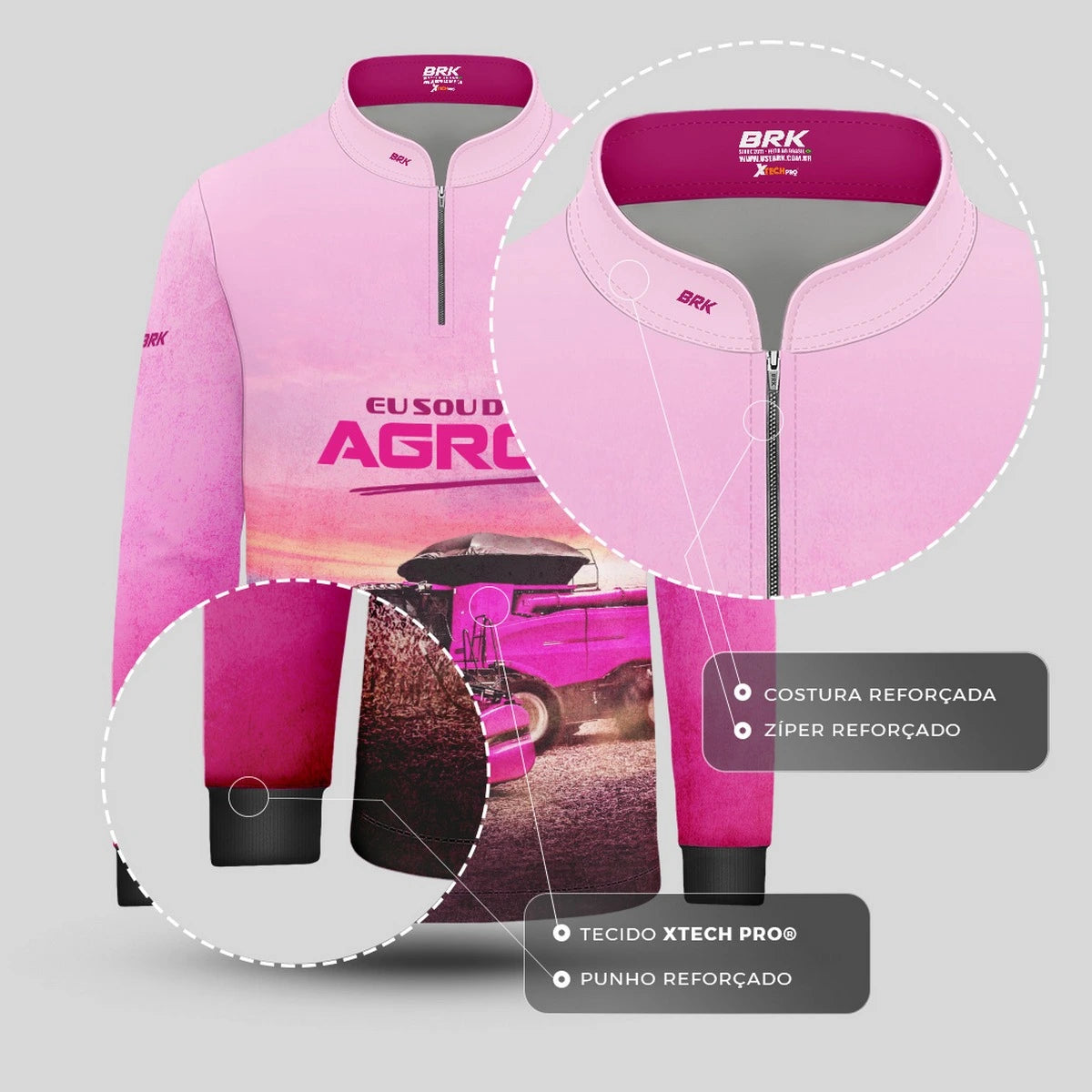 Camisa UV50 Agro Infantil Feminina Brk Eu Sou do Agro Agro Girl - Brk Agro