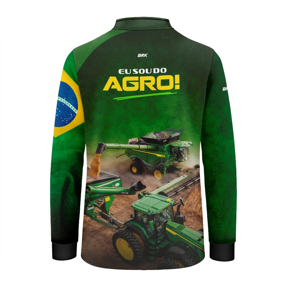 Camisa UV50 Agro Infantil Brk Eu Sou do Agro Verde Colheitadeira - Brk Agro
