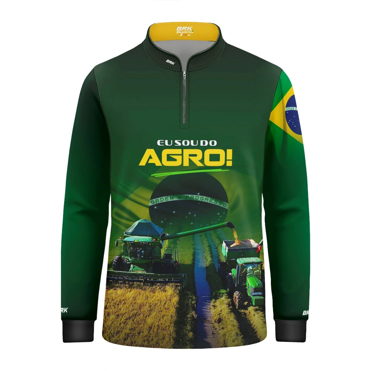 Camisa UV50 Agro Infantil Brk Eu sou do Agro Verde Brasil - Brk Agro