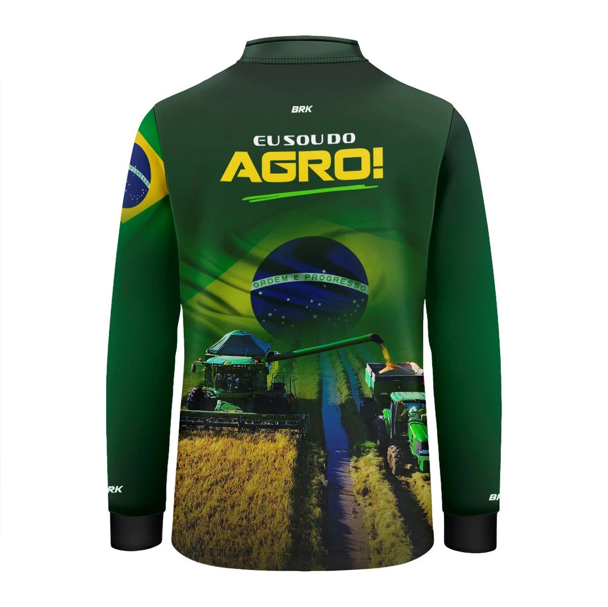 Camisa UV50 Agro Infantil Brk Eu sou do Agro Verde Brasil - Brk Agro