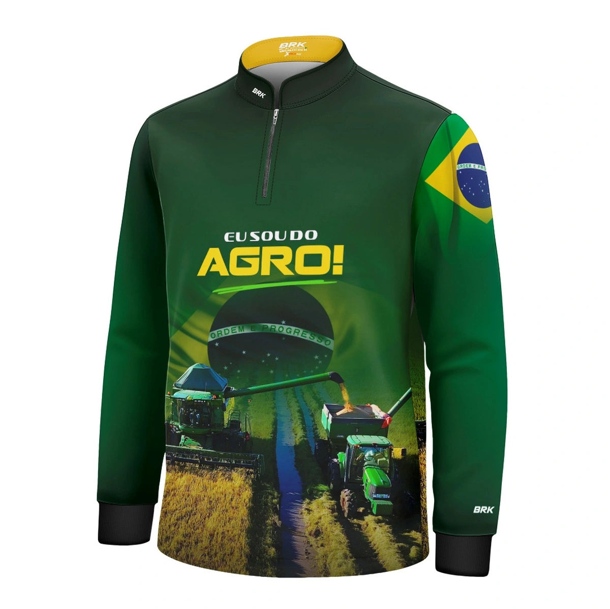 Camisa UV50 Agro Infantil Brk Eu sou do Agro Verde Brasil - Brk Agro