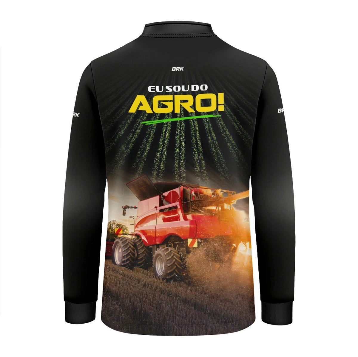 Camisa UV50 Agro Infantil Brk Eu sou do Agro Vermelha Colheitadeira - Brk Agro
