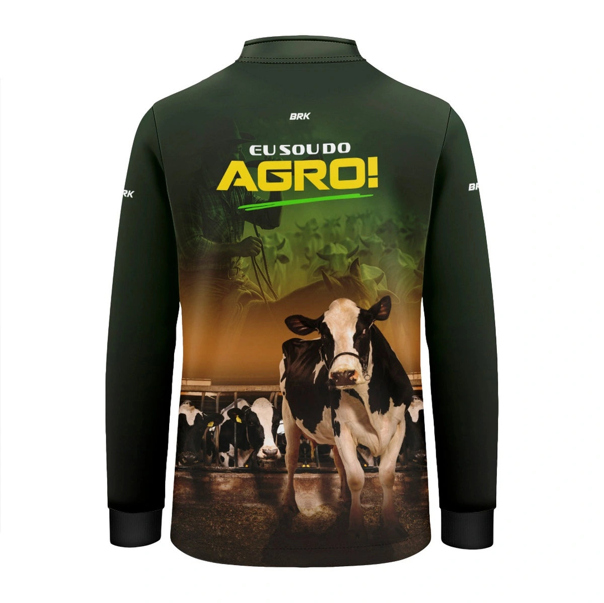 Camisa UV50 Agro Infantil Brk Eu sou do Agro Verde Gados - Brk Agro