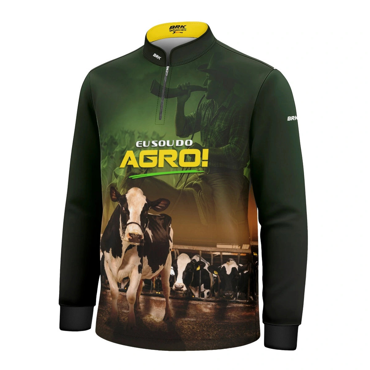 Camisa UV50 Agro Infantil Brk Eu sou do Agro Verde Gados - Brk Agro