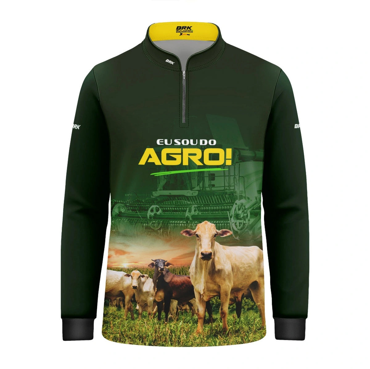 Camisa UV50 Agro Infantil Brk Eu sou do Agro Gados e Colheitadeira - Brk Agro