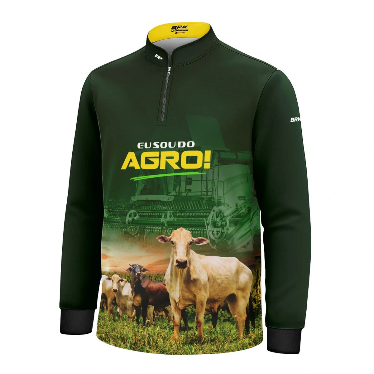 Camisa UV50 Agro Infantil Brk Eu sou do Agro Gados e Colheitadeira - Brk Agro