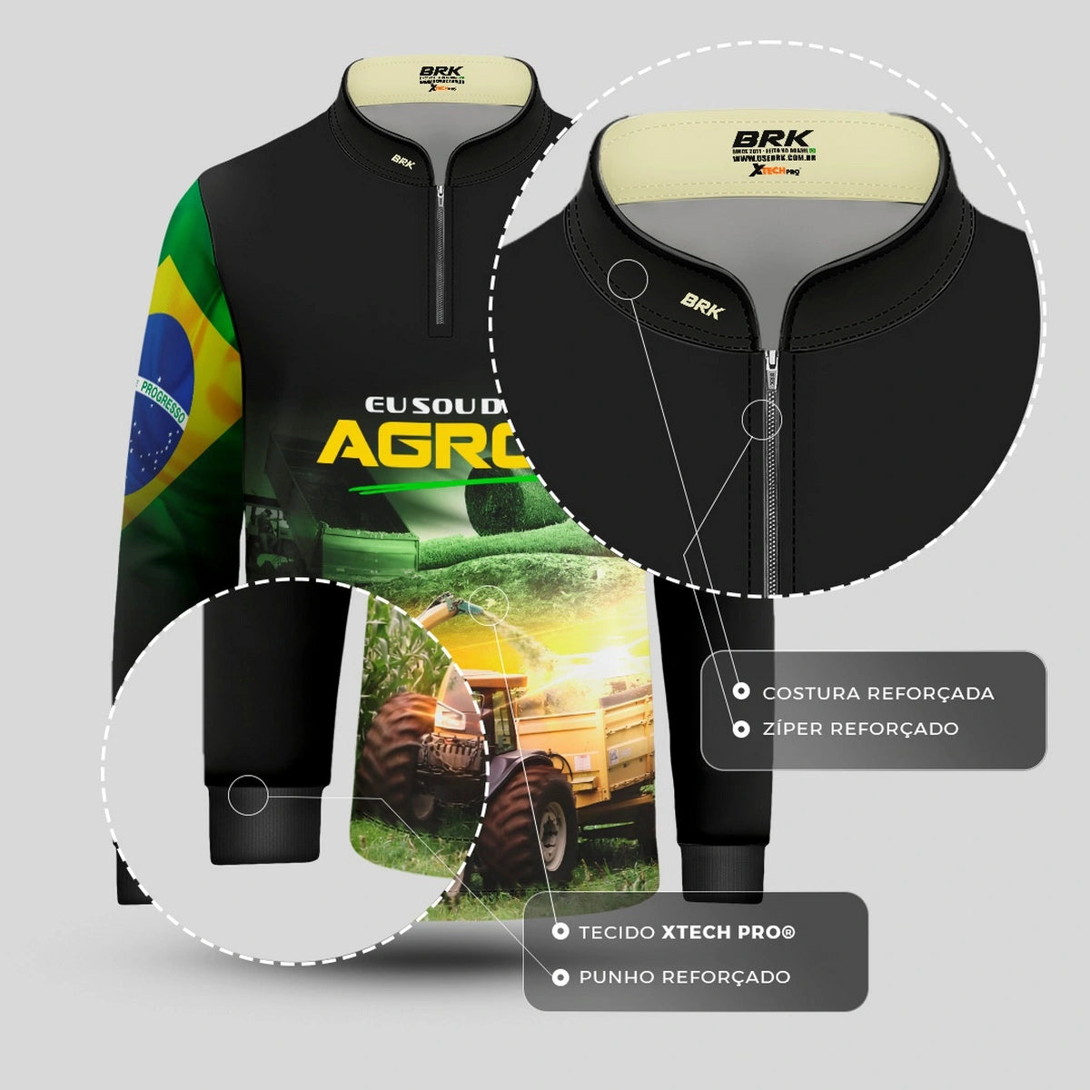 Camisa UV50 Agro Infantil Brk Eu sou do Agro Silagem - Brk Agro