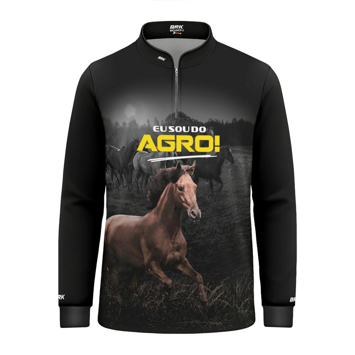 Camisa UV50 Agro Infantil Brk Eu Sou do Agro Verde Colheitadeira - Brk Agro