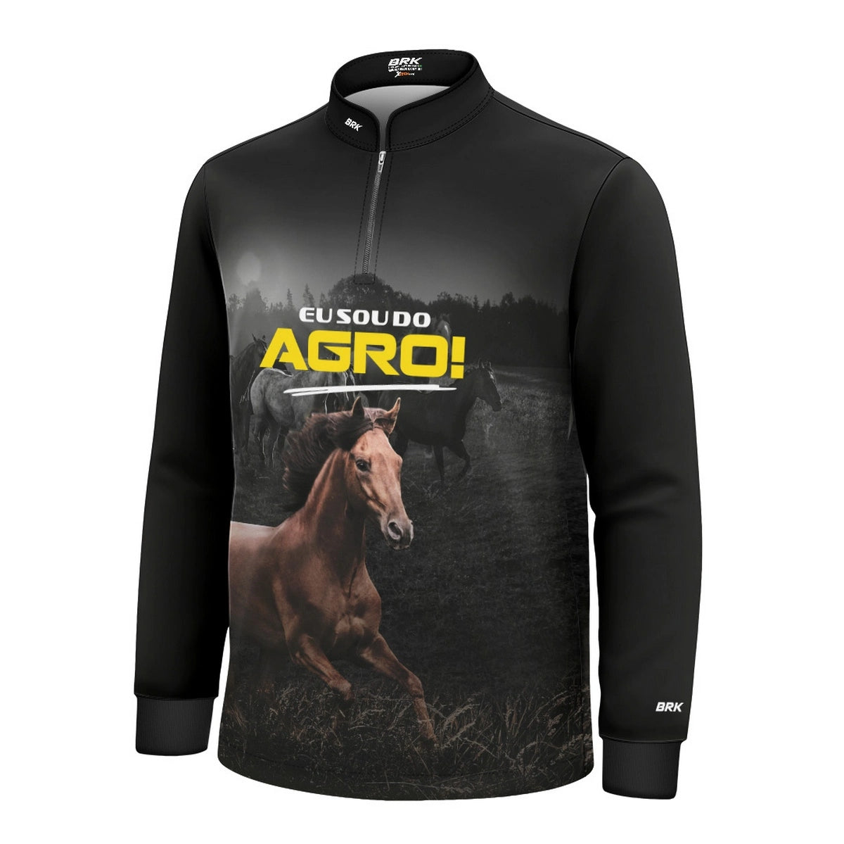 Camisa UV50 Agro Infantil Brk Eu Sou do Agro Verde Colheitadeira - Brk Agro