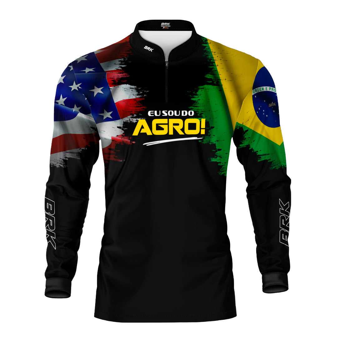 Camisa Agro Brk Eu Sou Do Agro Bandeiras com Proteção Solar UV50+ - Brk Agro