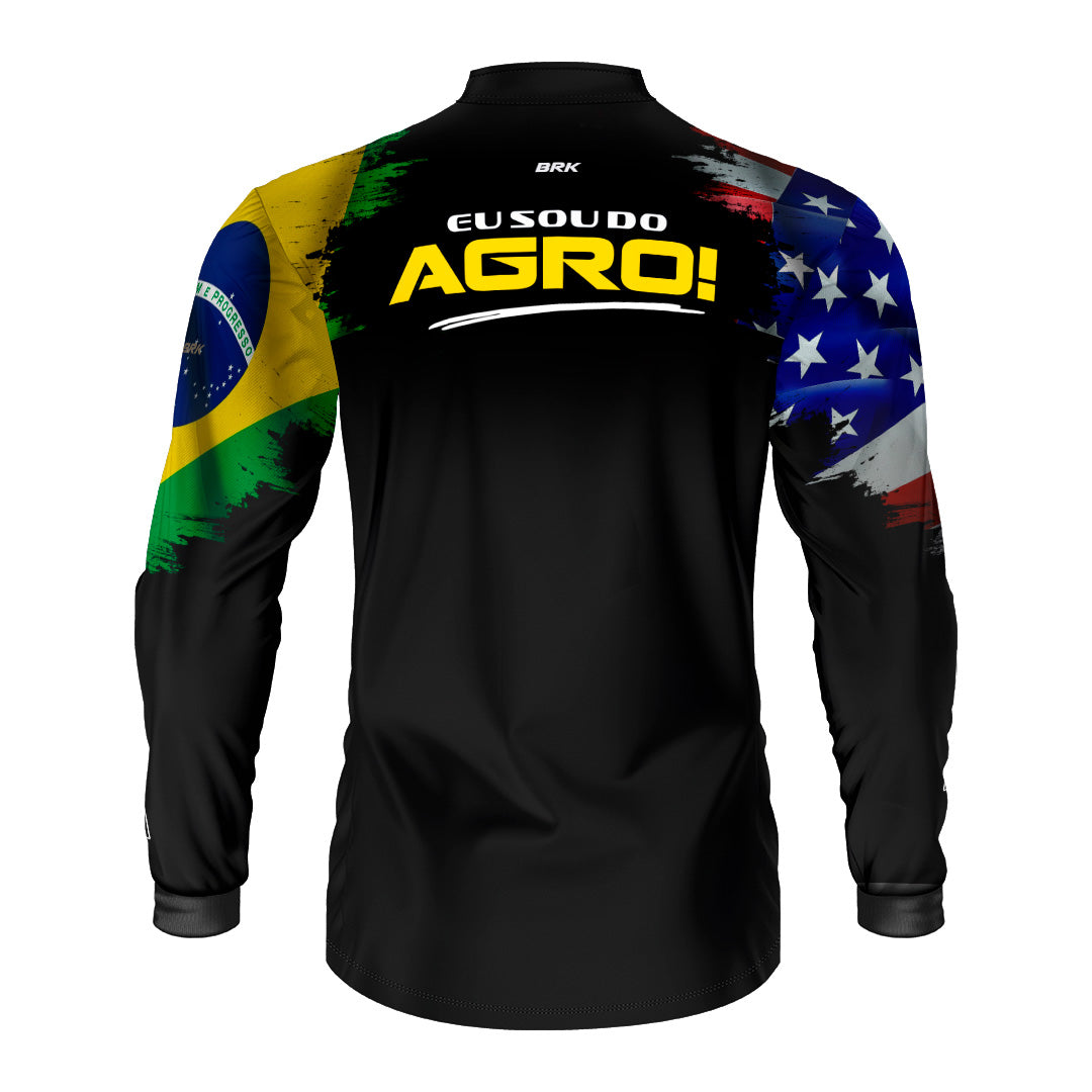 Camisa Agro Brk Eu Sou Do Agro Bandeiras com Proteção Solar UV50+ - Brk Agro