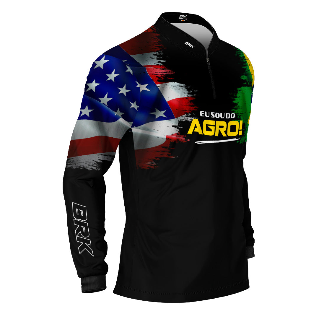 Camisa Agro Brk Eu Sou Do Agro Bandeiras com Proteção Solar UV50+ - Brk Agro