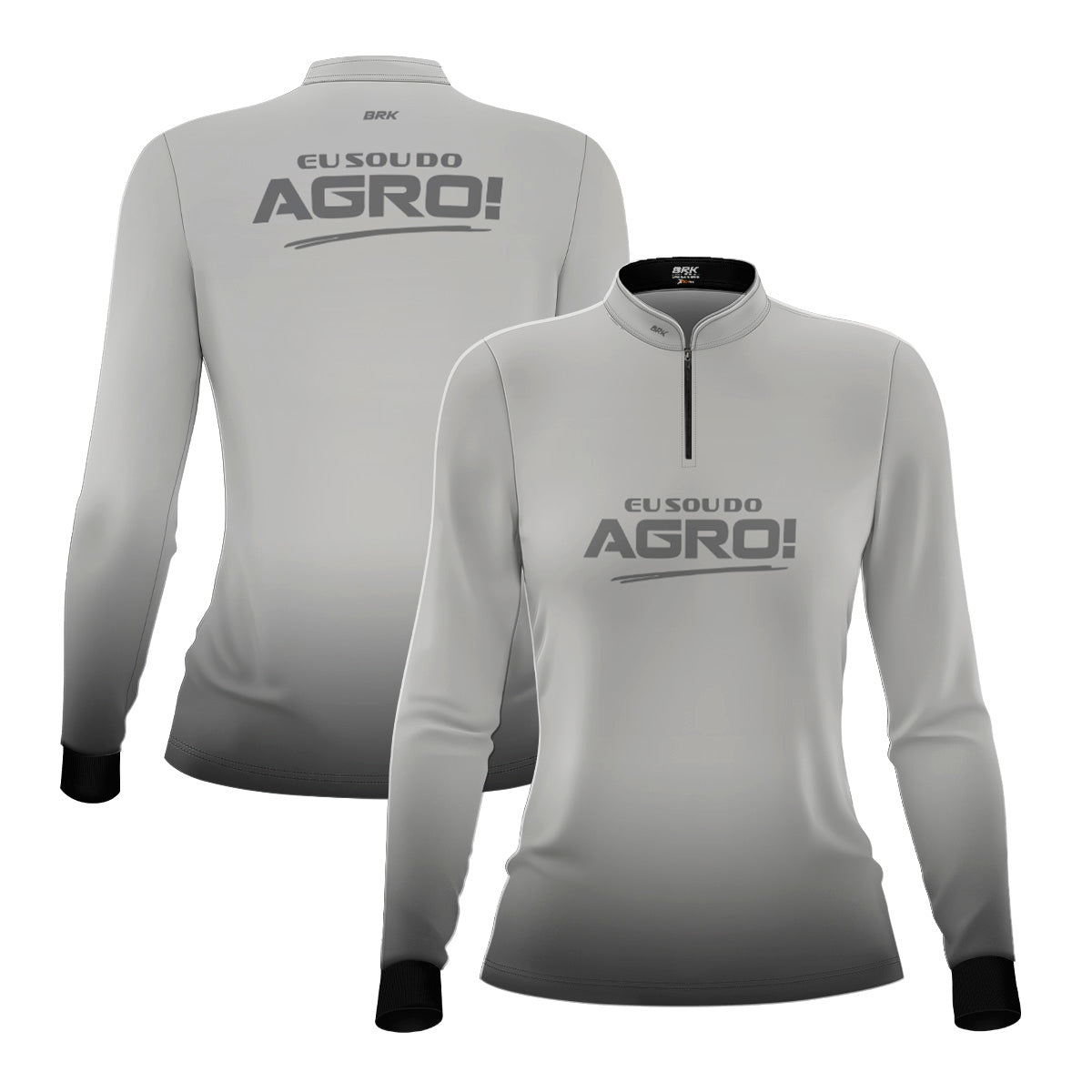 Camisa Agro Feminina Brk Eu Sou Do Agro Clean Branca com Proteção Solar UV50+ - Brk Agro