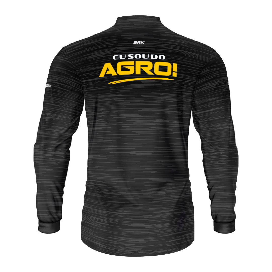 Camisa Agro Brk Eu Sou Do Agro Clean Preto com Proteção Solar UV50+ - Brk Agro