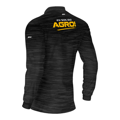 Camisa Agro Brk Eu Sou Do Agro Clean Preto com Proteção Solar UV50+ - Brk Agro