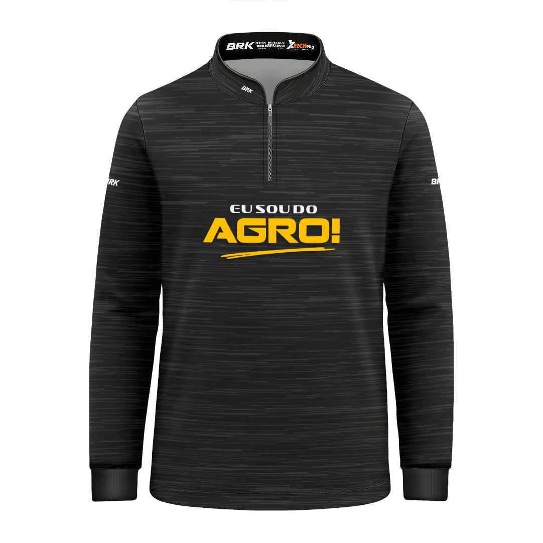 Camisa Agro Infantil Brk Eu Sou Do Agro Clean Preto com Proteção Solar UV50+ - Brk Agro