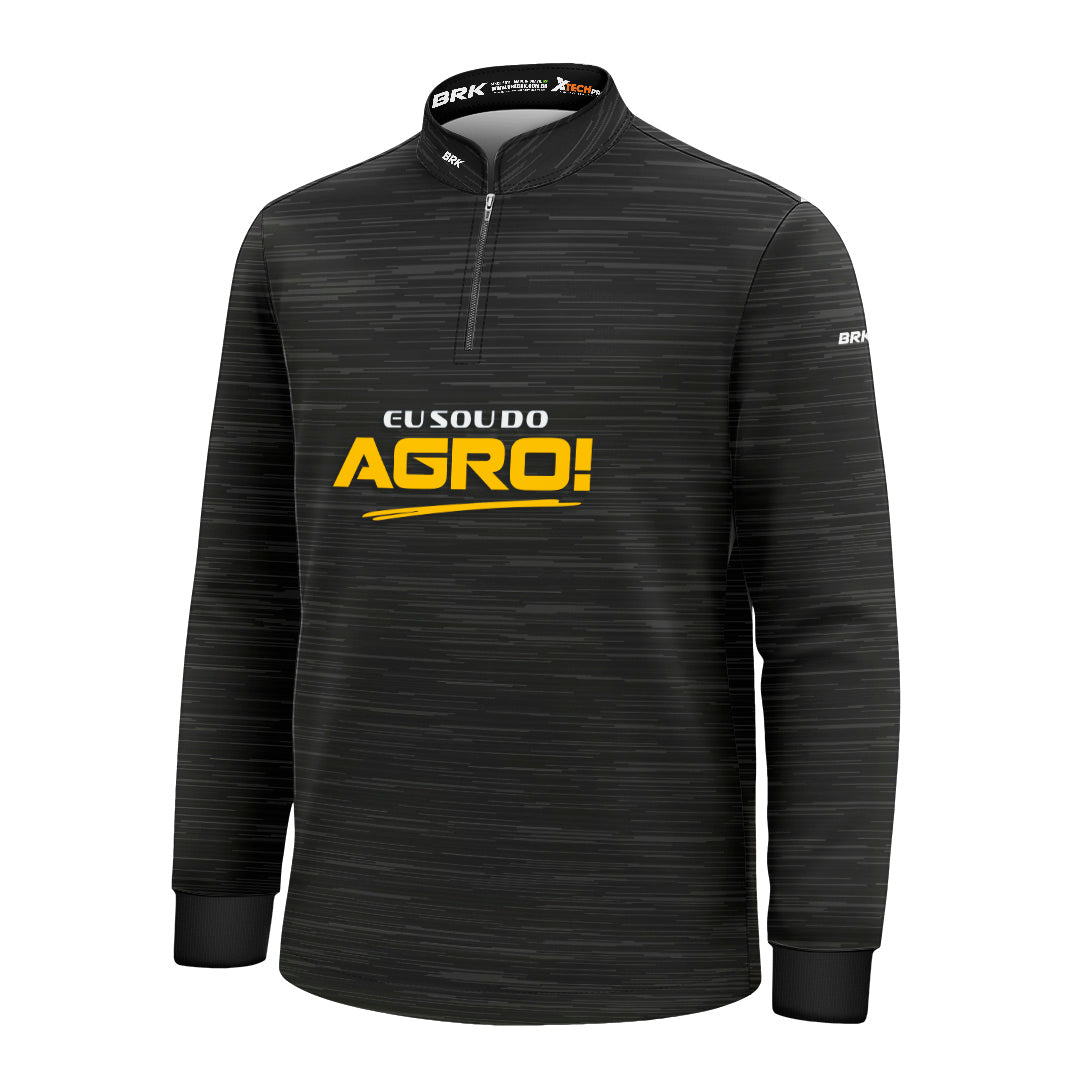 Camisa Agro Infantil Brk Eu Sou Do Agro Clean Preto com Proteção Solar UV50+ - Brk Agro