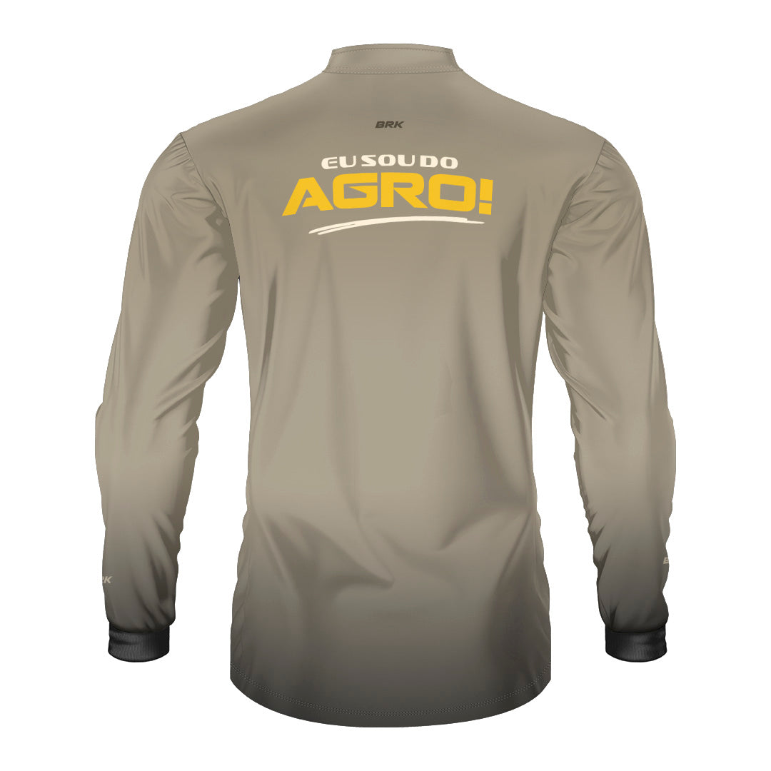 Camisa Agro Brk Eu Sou Do Agro Areia com Proteção Solar UV50+ - Brk Agro