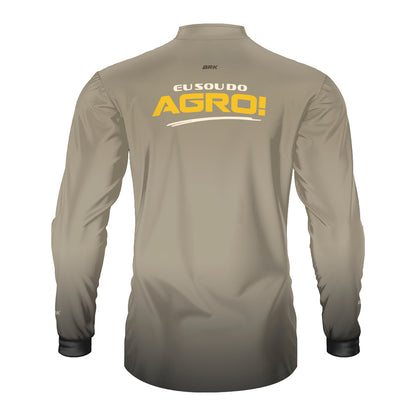 Camisa Agro Brk Eu Sou Do Agro Areia com Proteção Solar UV50+ - Brk Agro