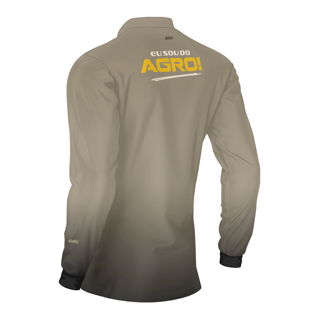 Camisa Agro Brk Eu Sou Do Agro Areia com Proteção Solar UV50+ - Brk Agro