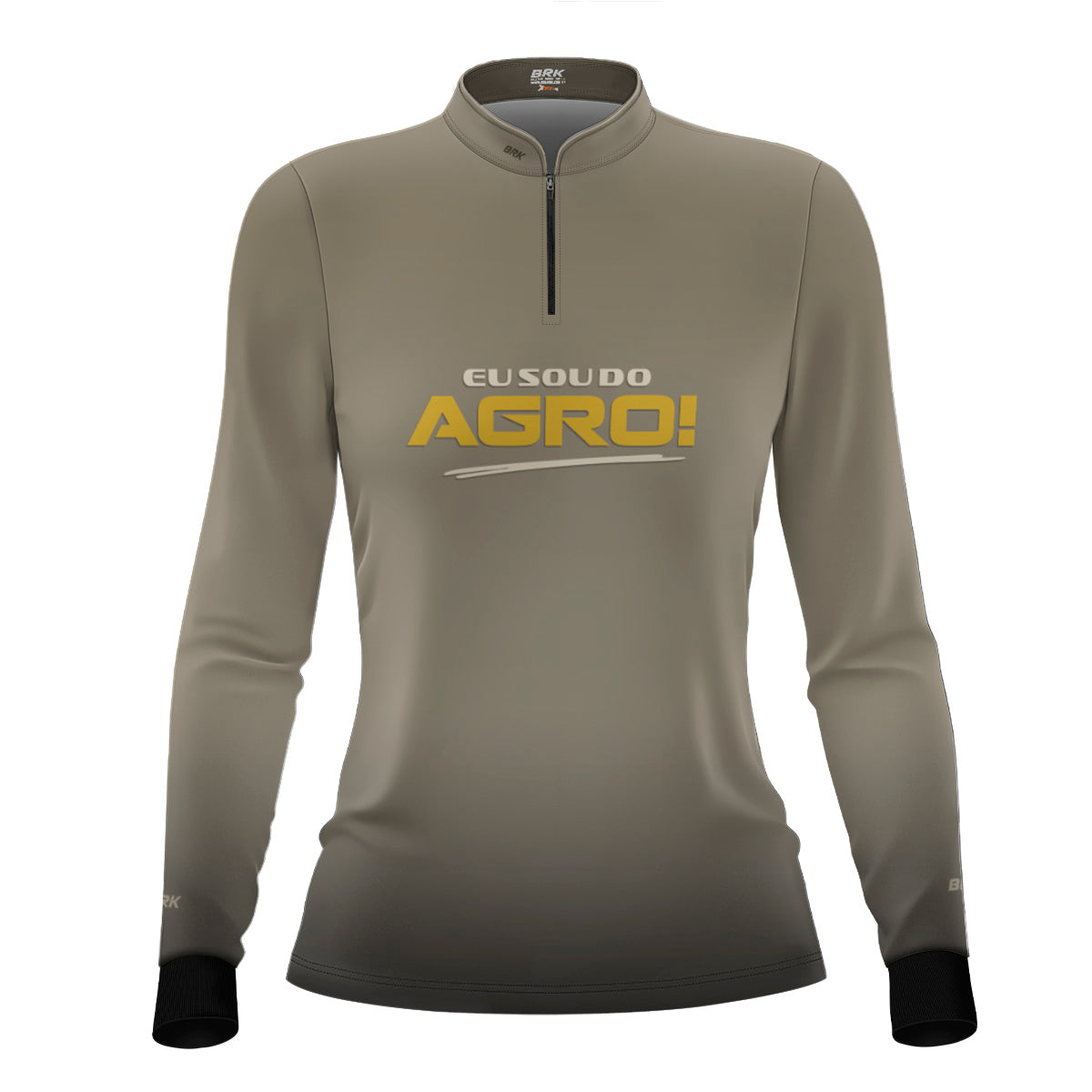 Camisa Agro Feminina Brk Eu Sou Do Agro Areia com Proteção Solar UV50+ - Brk Agro