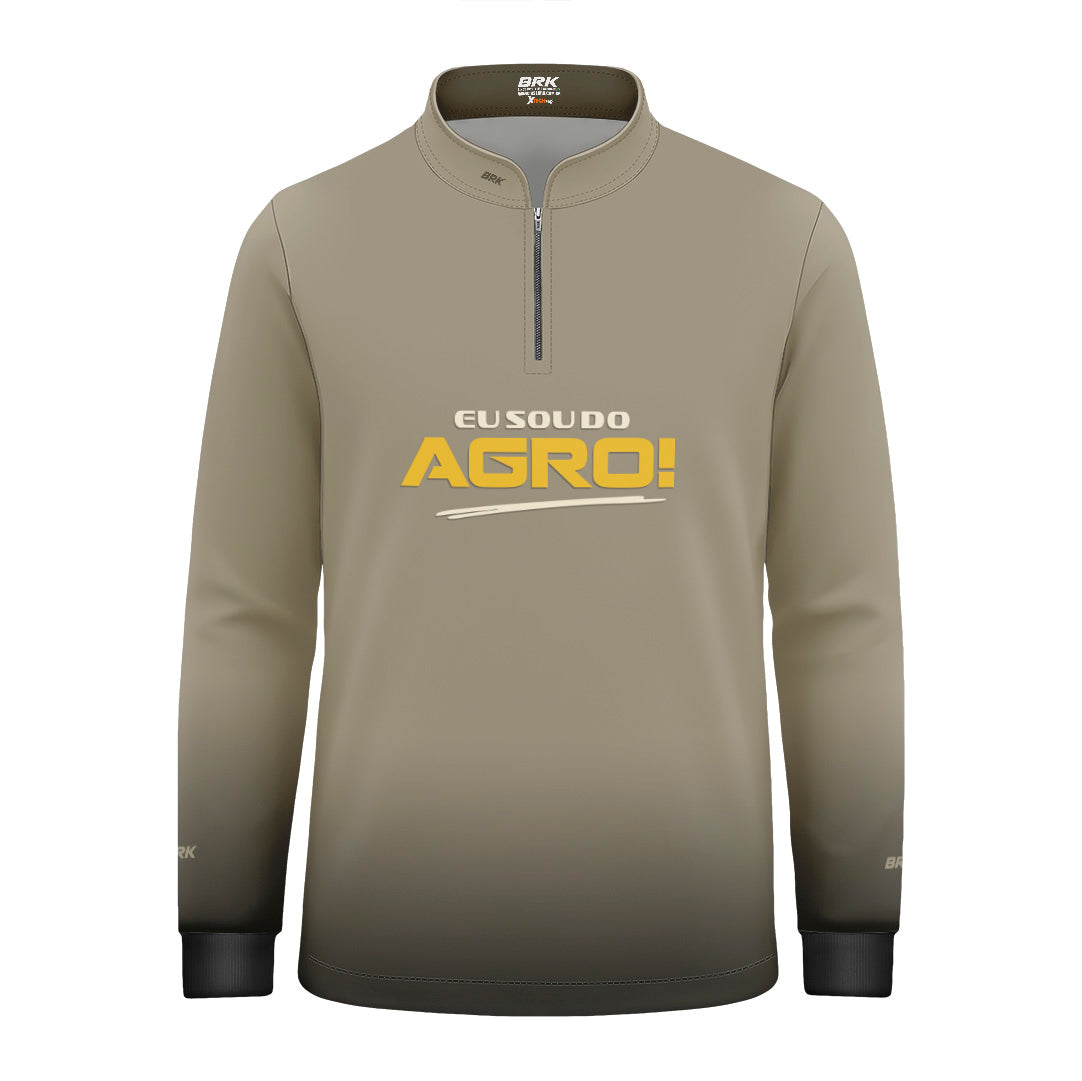 Camisa Agro Infantil Brk Eu Sou Do Agro Areia com Proteção Solar UV50+ - Brk Agro