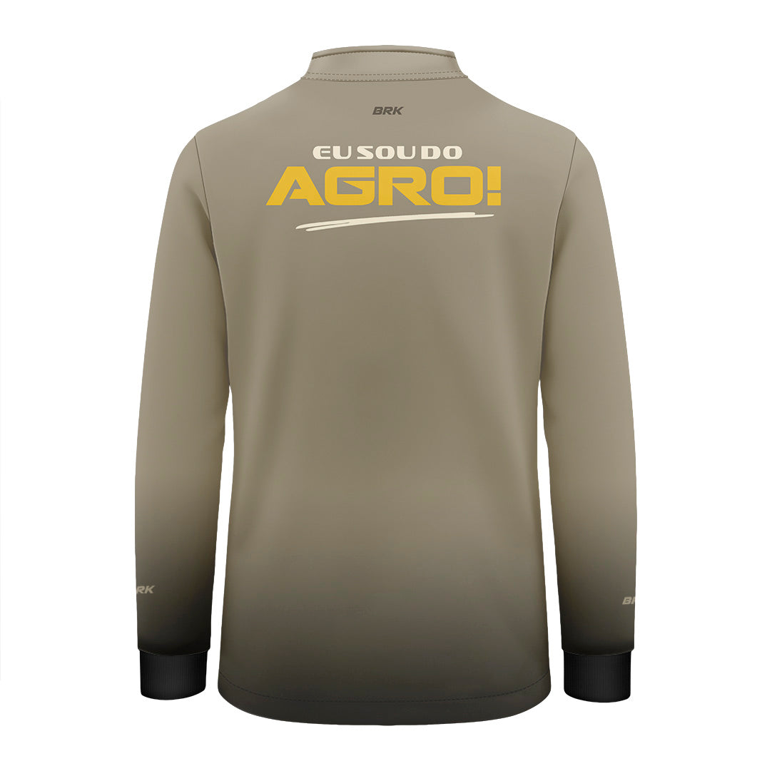 Camisa Agro Infantil Brk Eu Sou Do Agro Areia com Proteção Solar UV50+ - Brk Agro