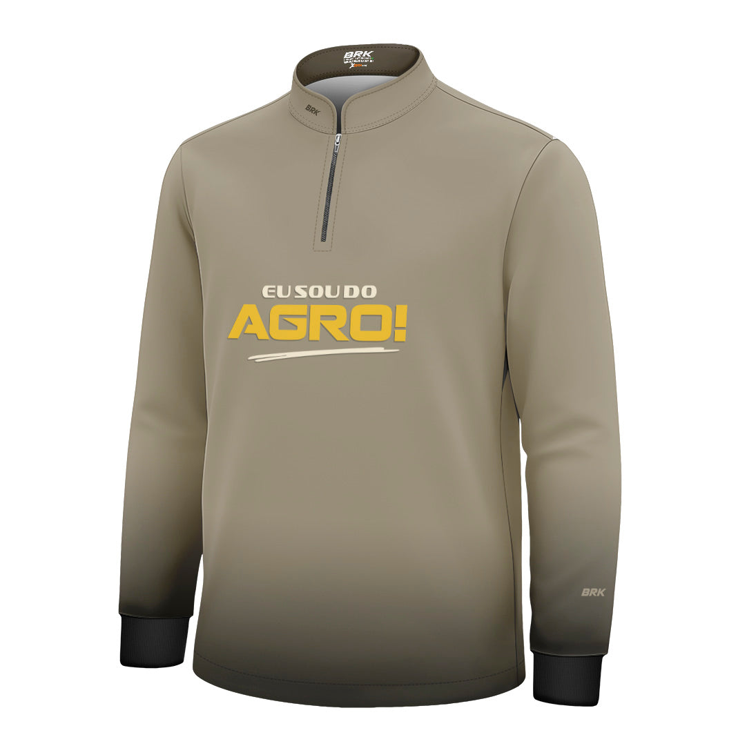 Camisa Agro Infantil Brk Eu Sou Do Agro Areia com Proteção Solar UV50+ - Brk Agro