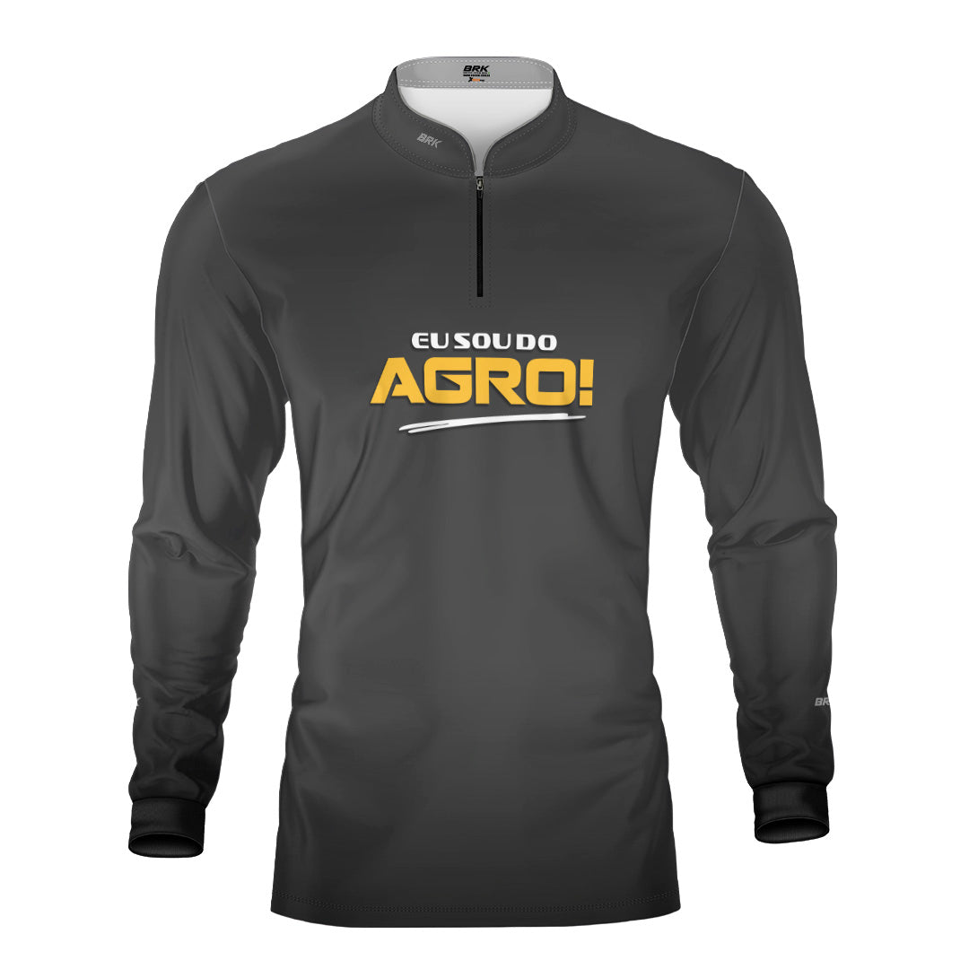 Camisa Agro Brk Eu Sou Do Agro Clean Cinza com Proteção Solar UV50+ - Brk Agro