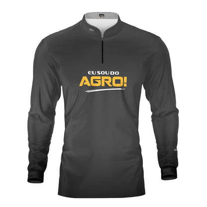 Camisa Agro Brk Eu Sou Do Agro Clean Cinza com Proteção Solar UV50+ - Brk Agro
