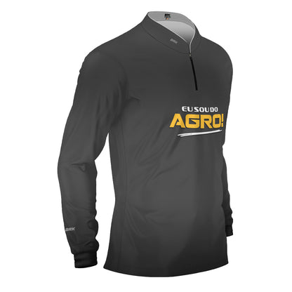 Camisa Agro Brk Eu Sou Do Agro Clean Cinza com Proteção Solar UV50+ - Brk Agro