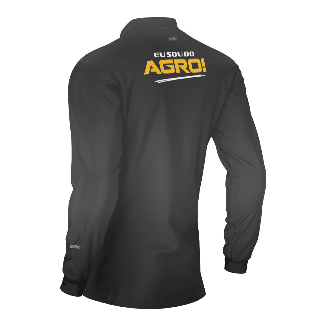 Camisa Agro Brk Eu Sou Do Agro Clean Cinza com Proteção Solar UV50+ - Brk Agro