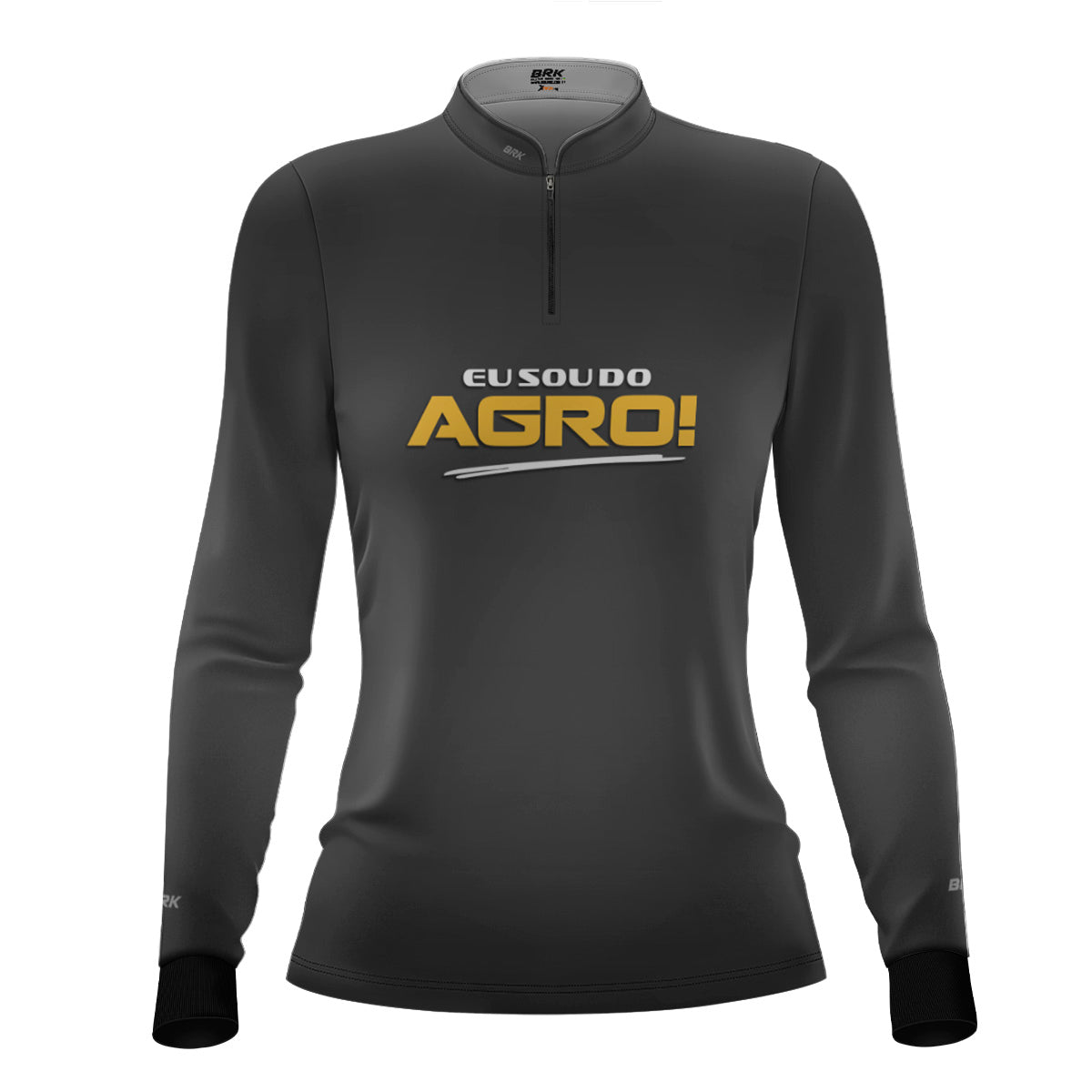 Camisa Agro Feminina Brk Eu Sou Do Agro Clean Cinza com Proteção Solar UV50+ - Brk Agro
