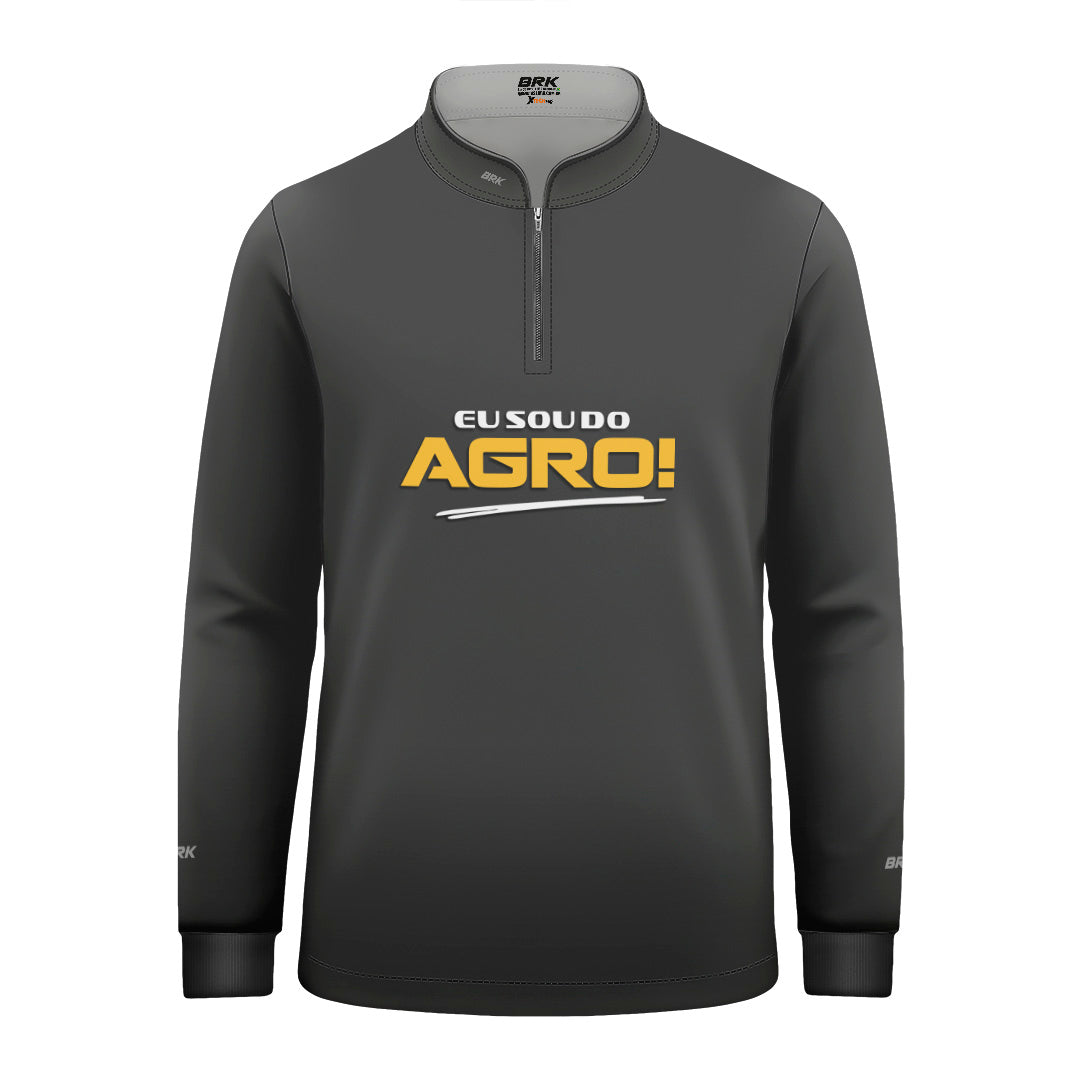 Camisa Agro Infantil Brk Eu Sou Do Agro Clean Cinza com Proteção Solar UV50+ - Brk Agro