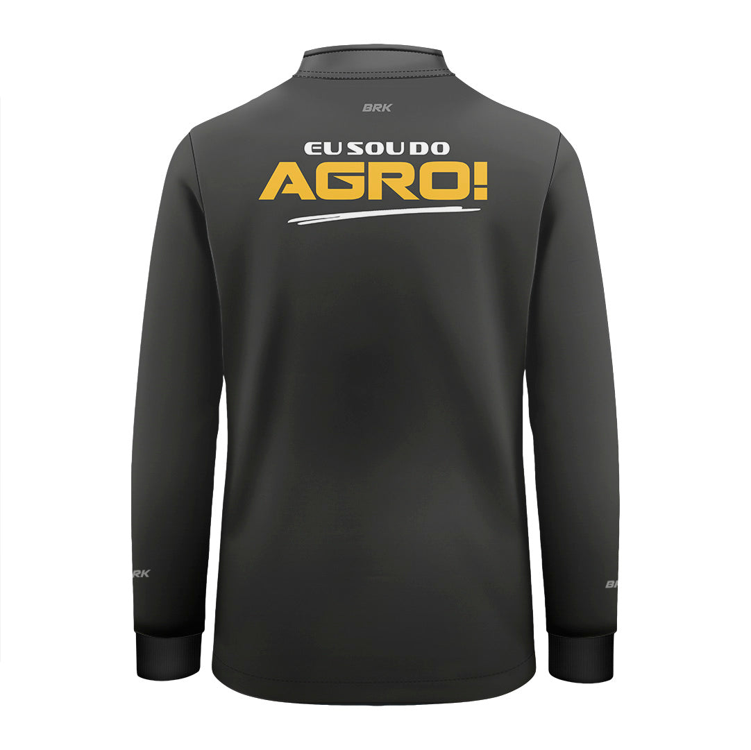 Camisa Agro Infantil Brk Eu Sou Do Agro Clean Cinza com Proteção Solar UV50+ - Brk Agro