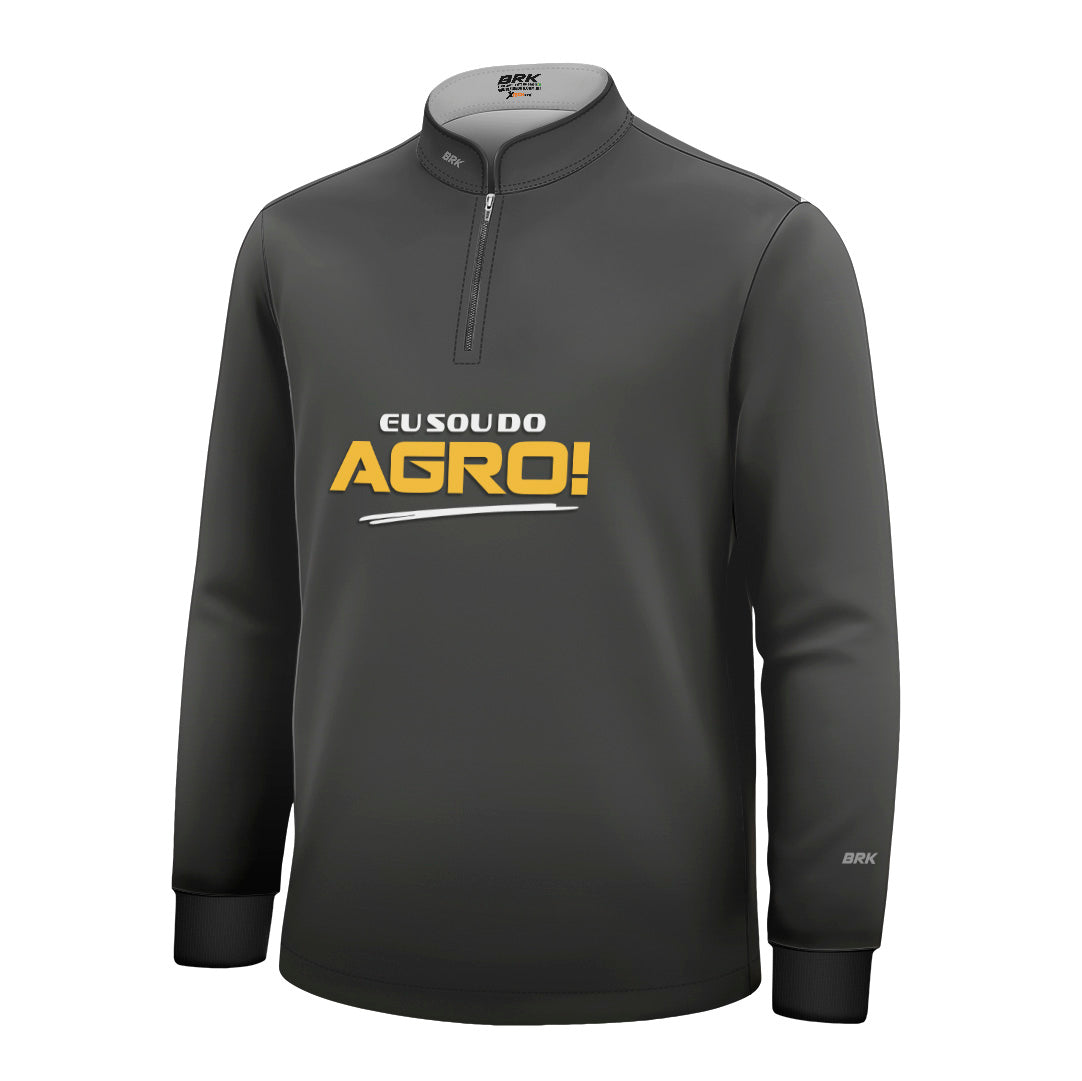 Camisa Agro Infantil Brk Eu Sou Do Agro Clean Cinza com Proteção Solar UV50+ - Brk Agro