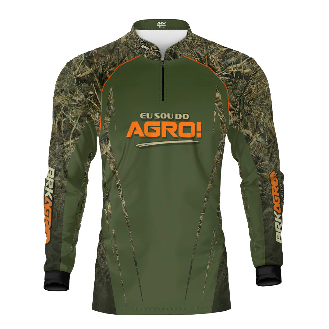 Camisa Agro Brk Eu Sou Do Agro Real Tree com Proteção Solar UV50+ - Brk Agro