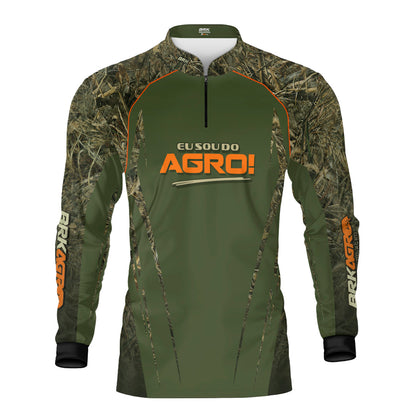 Camisa Agro Brk Eu Sou Do Agro Real Tree com Proteção Solar UV50+ - Brk Agro