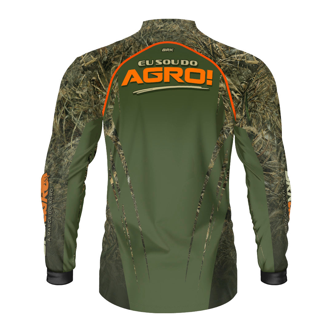 Camisa Agro Brk Eu Sou Do Agro Real Tree com Proteção Solar UV50+ - Brk Agro