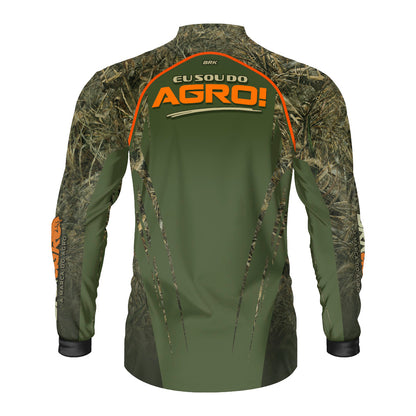 Camisa Agro Brk Eu Sou Do Agro Real Tree com Proteção Solar UV50+ - Brk Agro