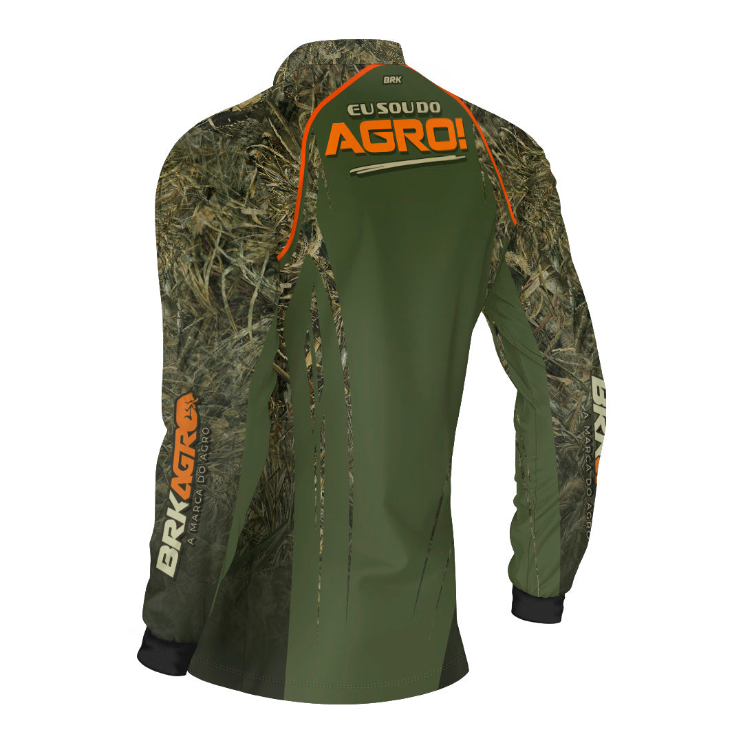 Camisa Agro Brk Eu Sou Do Agro Real Tree com Proteção Solar UV50+ - Brk Agro