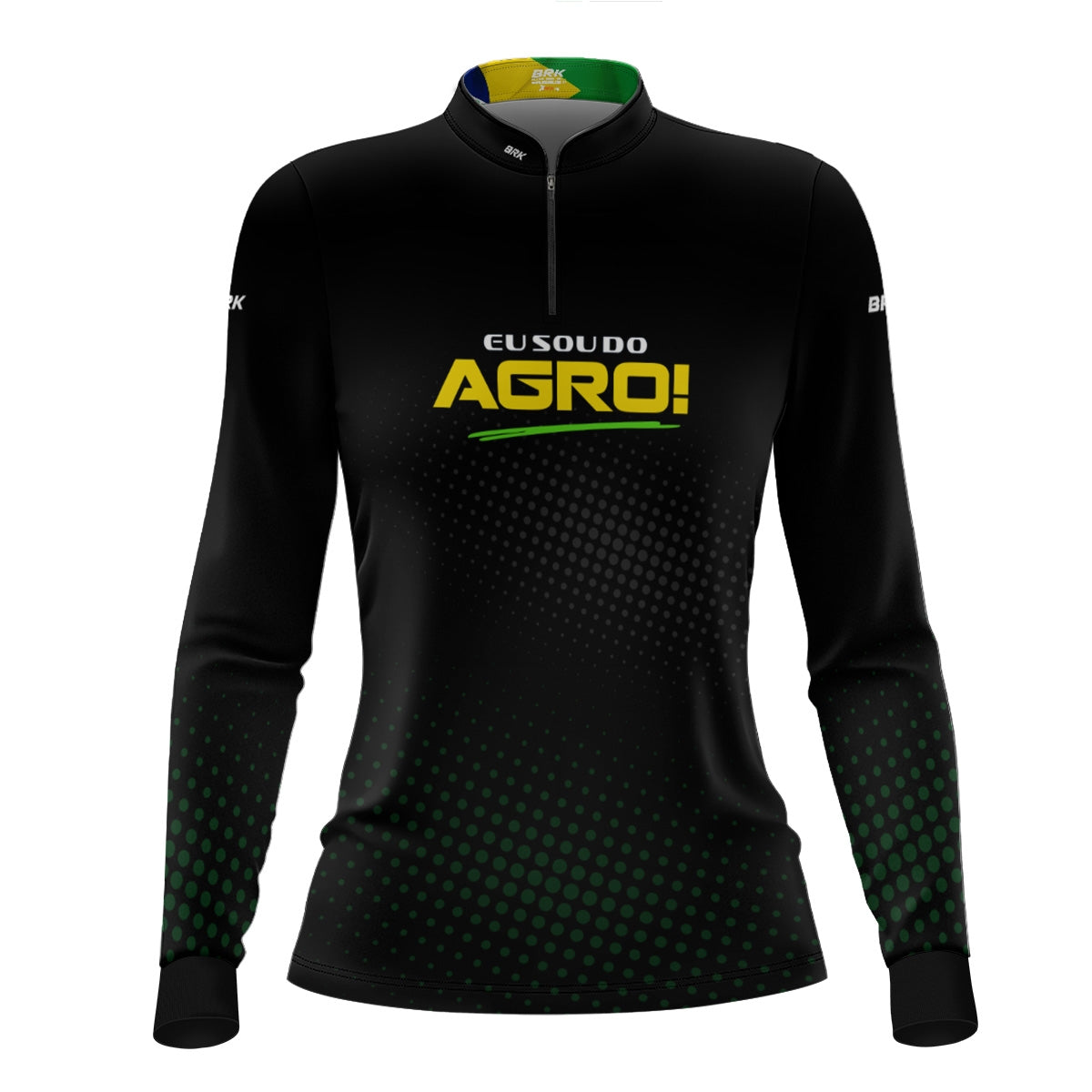 Camisa UV50 Agro Feminina Brk Eu Sou do Agro Preta - Brk Agro