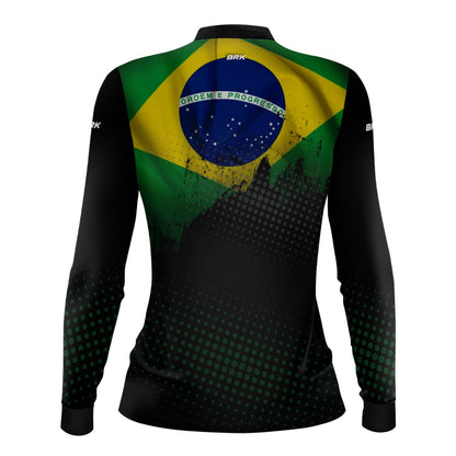 Camisa UV50 Agro Feminina Brk Eu Sou do Agro Preta - Brk Agro