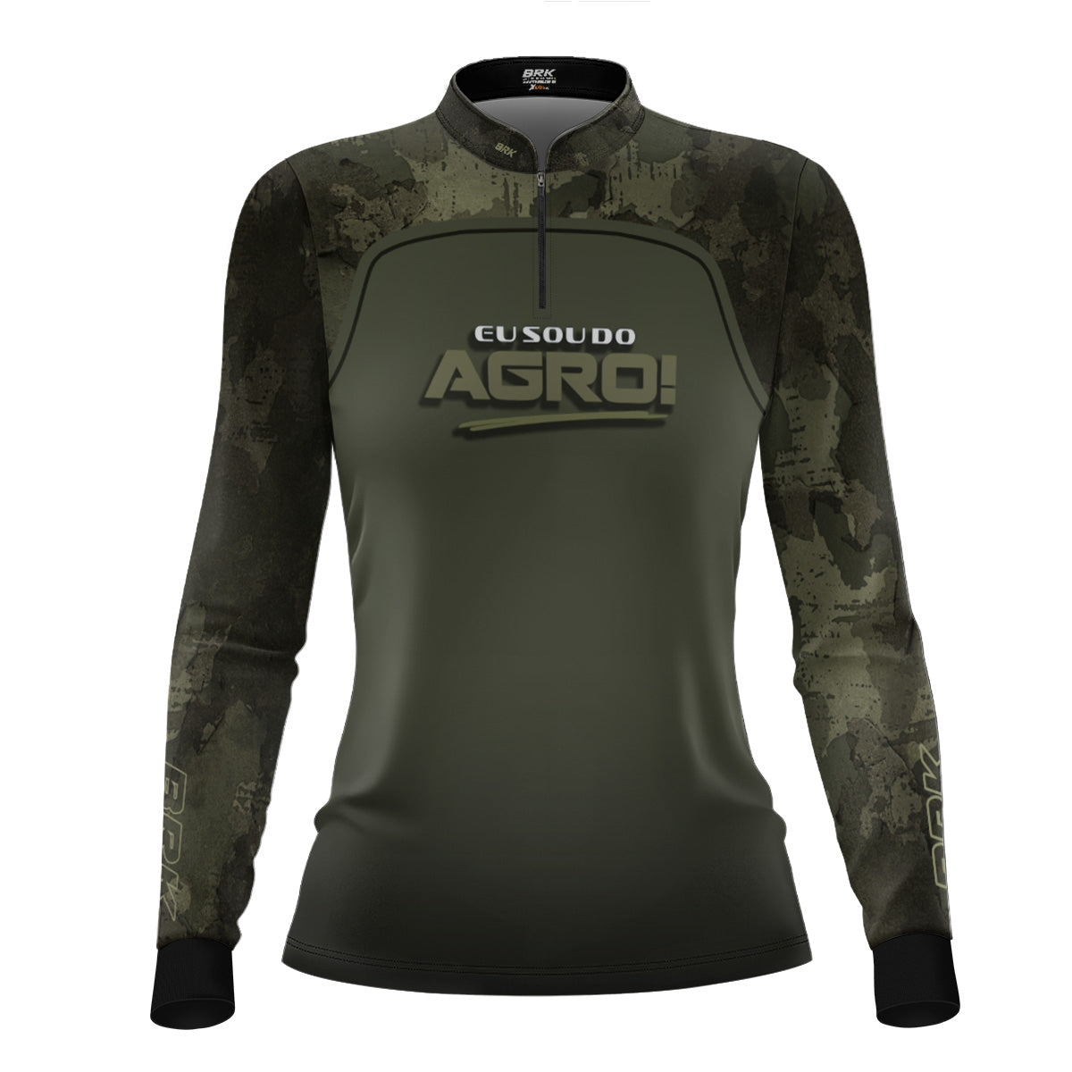 Camisa UV50 Agro Feminina Brk Eu Sou do Agro Básicas Long Horn - Brk Agro