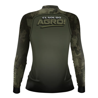 Camisa UV50 Agro Feminina Brk Eu Sou do Agro Básicas Long Horn - Brk Agro