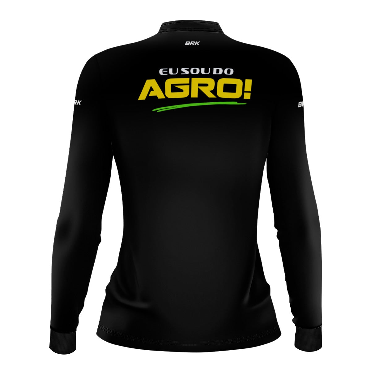 Camisa UV50 Agro Feminina Brk Eu Sou do Agro Preta Básica - Brk Agro
