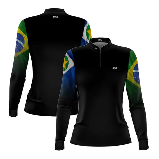 Camisa Agro Feminina Brk Mato Grosso Brasil com Proteção UV50 - Brk Agro