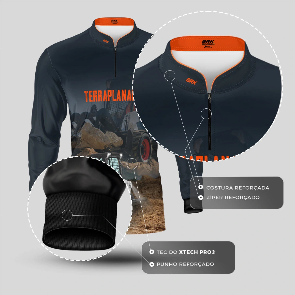 Camisa Agro Brk Terraplanagem BobCat com Proteção UV50 - Brk Agro