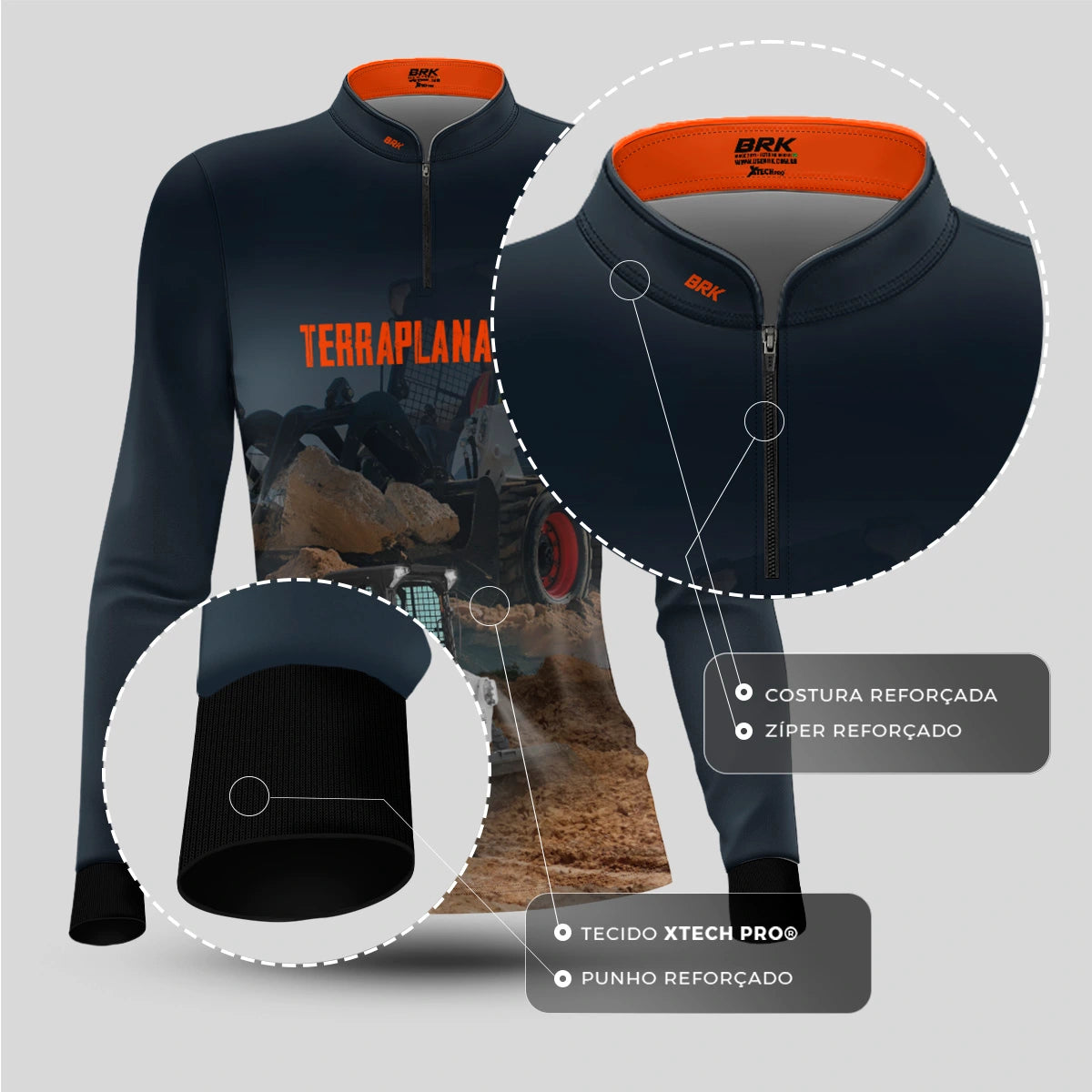 Camisa Agro Feminina Brk Terraplanagem BobCat com Proteção UV50 - Brk Agro
